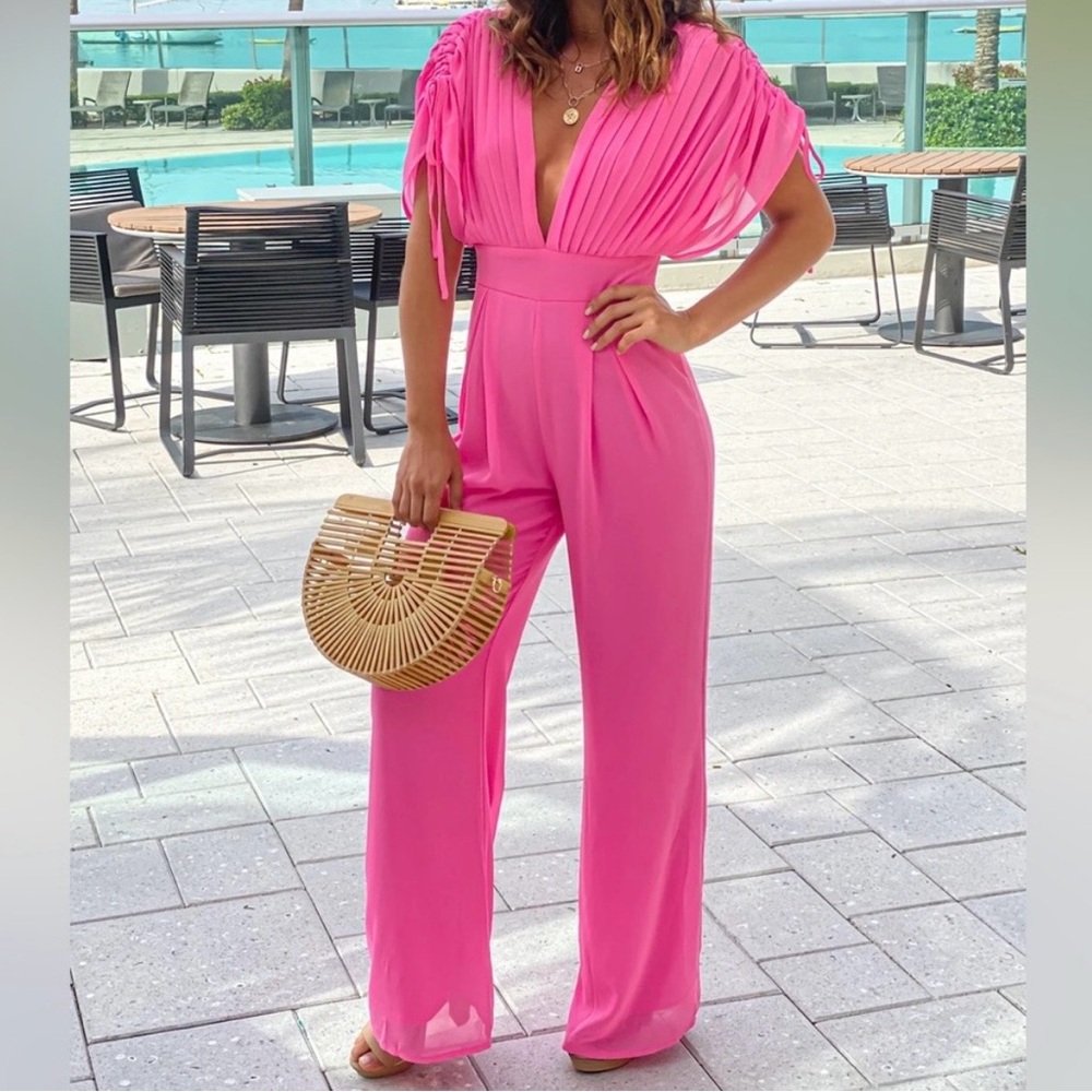 Miss Avenue Vibrant Pink Jumpsuit
